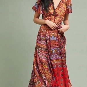 Anthropologie floral maxi dress, size 0, NWT